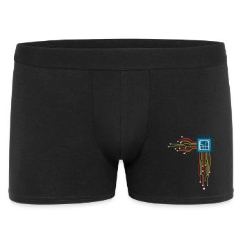 Computer chip - Creative illustration - Men's Boxer Shorts - black - Front