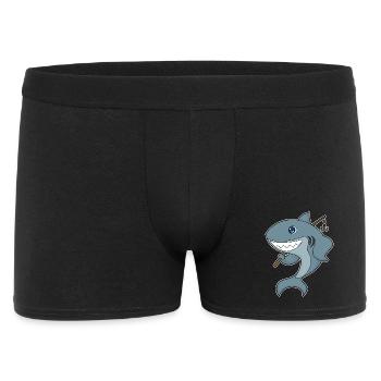 Shark Angler Fishing Rod Fishing - Men's Boxer Shorts - black - Front