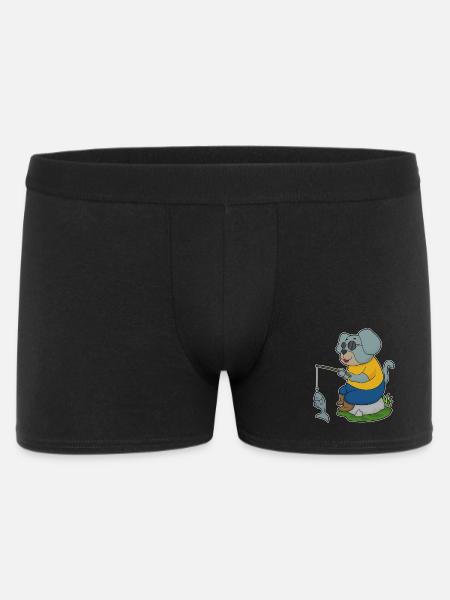 Dog Angler Fish Fishing - Men's Boxer Shorts - black