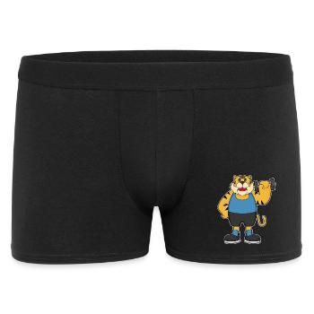 Tiger Bodybuilder Dumbbell Bodybuilding - Men's Boxer Shorts - black - Front