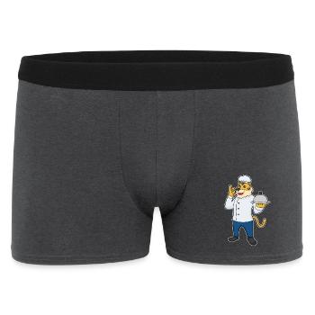 Tiger Cook Serving Bell Cooking - Men's Boxer Shorts - charcoal grey - Front