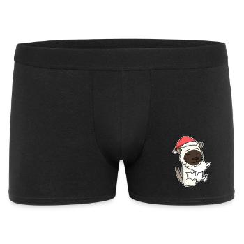 Chat birman Noël Sleeping Tired - Boxer Homme - noir - Devant