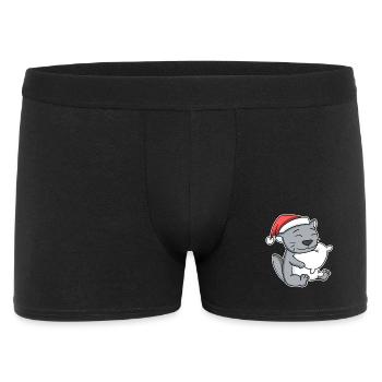 British Shorthair Cat Christmas Sleep Tired - Men's Boxer Shorts - black - Front