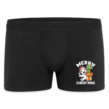 Joyeux Noël Ours polaire Ours polaire - Boxer Homme - noir - Devant