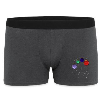 Christmas tree baubles with snowflakes - Men's Boxer Shorts - charcoal grey - Front