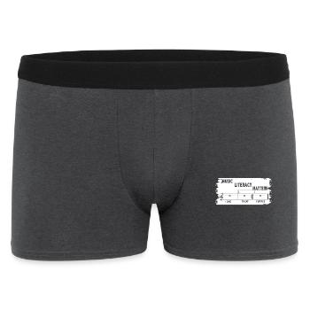 Music Literacy Matters - Männer Boxer Shorts - Anthrazit - Vorne