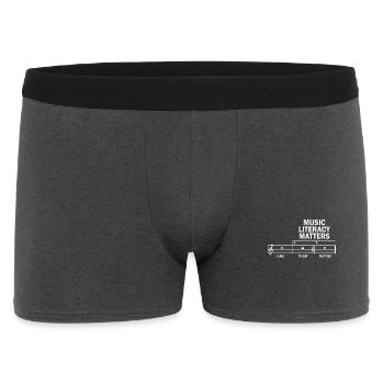 Music Literacy Matters - Männer Boxer Shorts - Anthrazit - Vorne