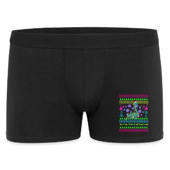 Dino de Noël avec lumières - Boxer Homme - noir - Devant