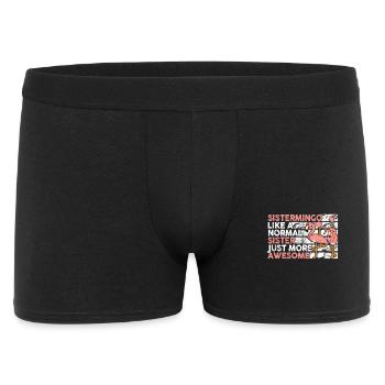 Sistermingo Like Normal Sister Flamingo - Men's Boxer Shorts - black - Front