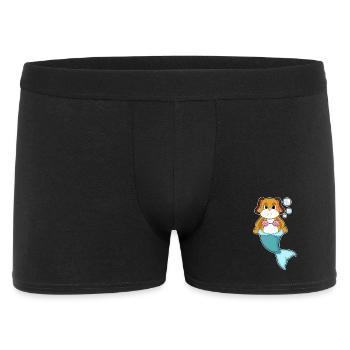 Hund Meerjungfrau - Männer Boxer Shorts - Schwarz - Vorne