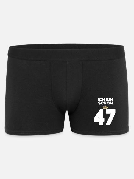 ICH BIN 37 - Männer Boxer Shorts - Schwarz