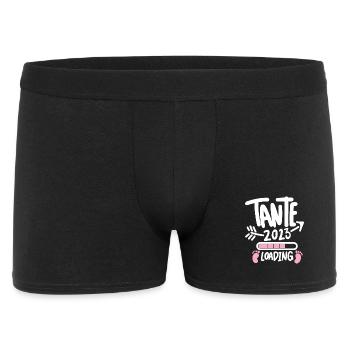 Tante 2023 - Tante werden - Tante Geschenk - Männer Boxer Shorts - Schwarz - Vorne