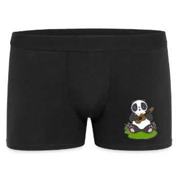 Panda Musicien Guitare Musique - Boxer Homme - noir - Devant