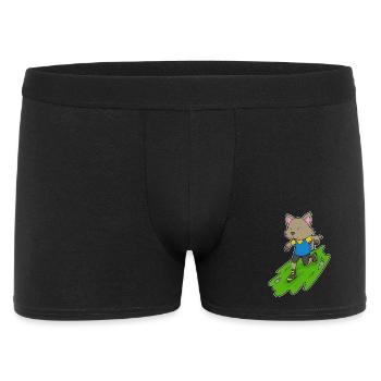 Cat Inline skating Inline skates - Men's Boxer Shorts - black - Front