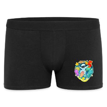 5th birthday 5 years young astronaut space - Men's Boxer Shorts - black - Front