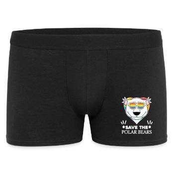 Polar bear Polar bear Environment Climate protection Nature conservation - Men's Boxer Shorts - black - Front