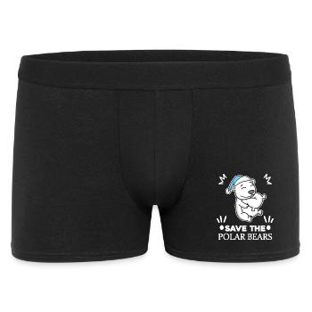Polar bear Polar bear Environment Climate protection Nature conservation - Men's Boxer Shorts - black - Front