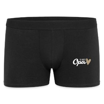 Opa Schwangerschaft verkünden - Männer Boxer Shorts - Schwarz - Vorne