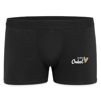 Onkel werden - Du wirst Onkel - Männer Boxer Shorts - Schwarz - Vorne