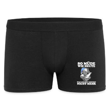 Müde Spruch lustig mit Stinktier Motiv - Männer Boxer Shorts - Schwarz - Vorne