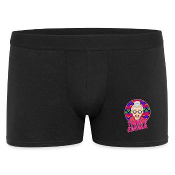 Tante Emma Baller Techno EDM Rave DJ Party - Männer Boxer Shorts - Schwarz - Vorne