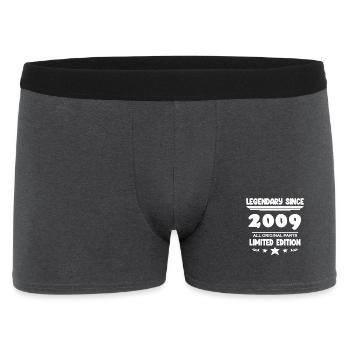 2009 - Year of construction 2009 - Vintage 2009 - Men's Boxer Shorts - charcoal grey - Front