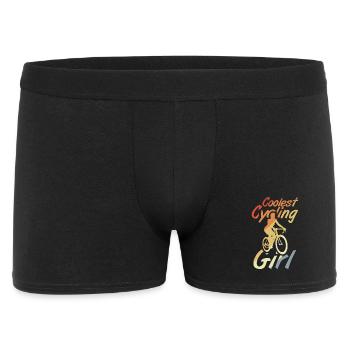 Coolest female cyclist - Men's Boxer Shorts - black - Front
