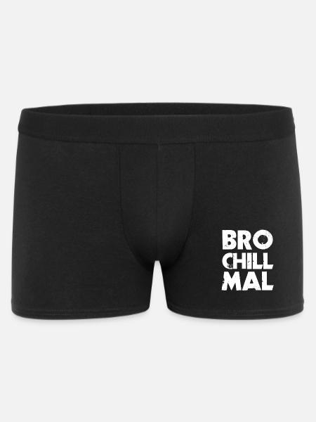 Bro Chill Mal - Männer Boxer Shorts - Schwarz