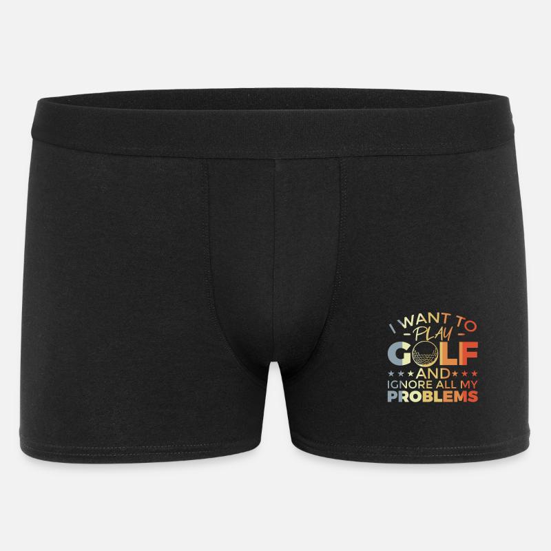 Drôle de dicton de golf - Boxer Homme - noir