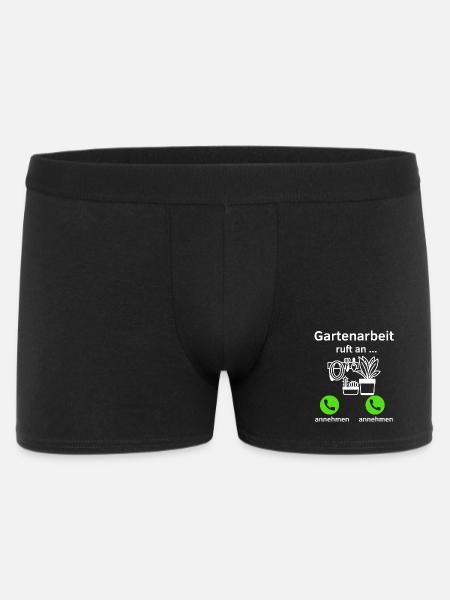 Gartenarbeit ruft an - annehmen oder annehmen? - Männer Boxer Shorts - Schwarz