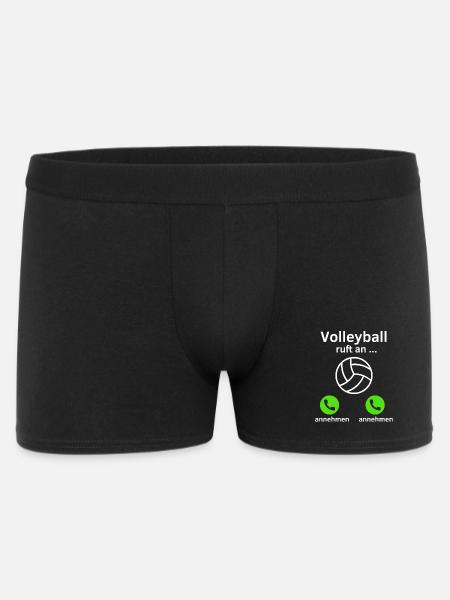 Volleyball ruft an - annehmen oder annehmen? - Männer Boxer Shorts - Schwarz
