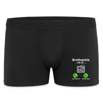 Brettspiele ruft an - annehmen oder annehmen? - Männer Boxer Shorts - Schwarz - Vorne