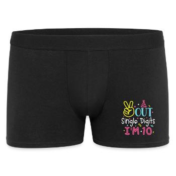 Célébration d’anniversaire numéro 10 - Boxer Homme - noir - Devant