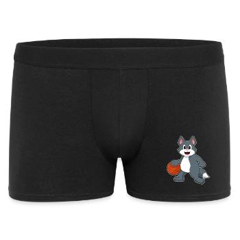 Cat Basketball Player Basketball - Men's Boxer Shorts - black - Front
