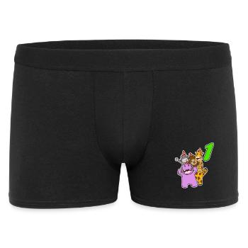 1 an - Inscription - Motif animaux - Gagnant - Boxer Homme - noir - Devant