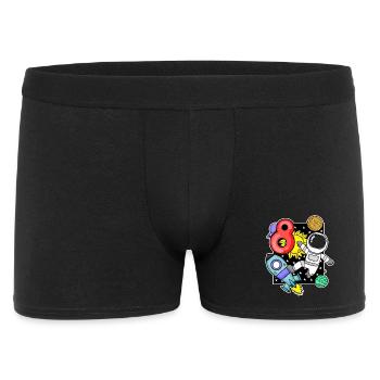8th birthday - 8 years old Young astronaut - Men's Boxer Shorts - black - Front