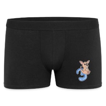 3 years old - 3rd birthday with animal motif - Men's Boxer Shorts - black - Front