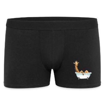 Giraffe Baden Badewanne - Männer Boxer Shorts - Schwarz - Vorne