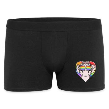 Gay Animal Monkey Rainbow Heart - Men's Boxer Shorts - black - Front