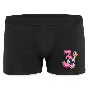 3 ans - 3ème anniversaire avec motif animal - Boxer Homme - noir - Devant