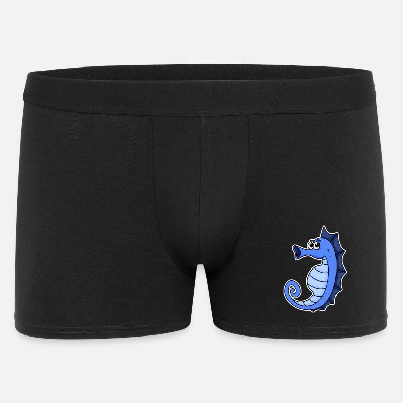Bleu hippocampe - Boxer Homme - noir