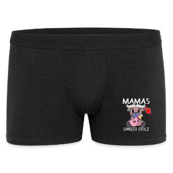 Baby Geburt Schwanger Babyspruch Sprüche - Männer Boxer Shorts - Schwarz - Vorne