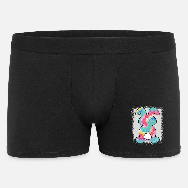 Tie Dye Rabbit Bleached Easter - Men's Boxer Shorts - black