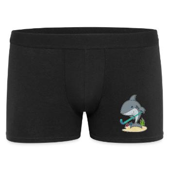 Shark Hockey sur gazon avec un bâton de hockey sur gazon - Boxer Homme - noir - Devant