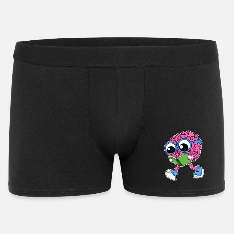 Brain reading - Men's Boxer Shorts - black