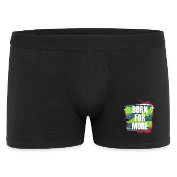 Born For More Farbexplosion - Männer Boxer Shorts - Schwarz - Vorne