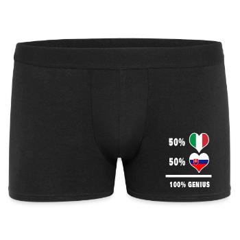 La Slovaquie et l’Italie font preuve de génie à 100% - Boxer Homme - noir - Devant