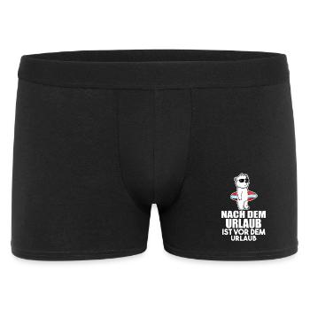 Urlaub Surfen Meer Bär - Männer Boxer Shorts - Schwarz - Vorne