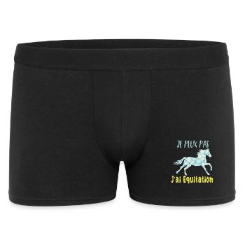 Je peux pas j'ai equitation florale poney cheval - Boxer Homme - noir - Devant