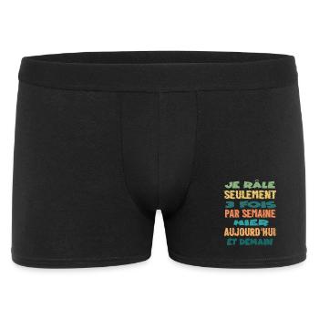 Je Rale seulement 3 fois par semaine - Boxer Homme - noir - Devant